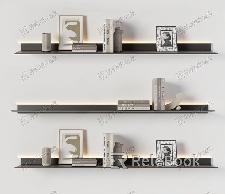 Modern wall-mounted shelf shelf model