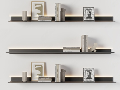 Modern wall-mounted shelf model