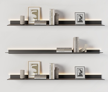 Modern wall-mounted shelf 3d model