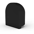 Sleek Black Modern Locker with Vertical Line Detail and Smooth Finish