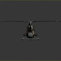 Toy Helicopter Model With Camouflage Design And Yellow Tipped Rotors