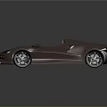 Silver Convertible Sports Car with Two Brown Seats and Sleek Design on Dark Background