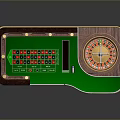 Home Entertainment Roulette Table With Green Felt Surface And Wooden Base Design