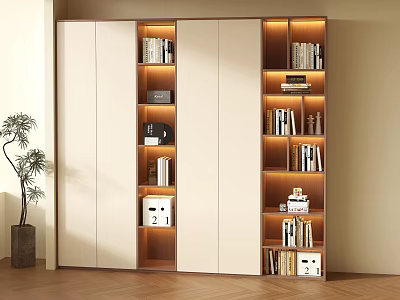 Modern Bookcase Floor Bookcase Open Bookcase Decorative Cabinet 3d model