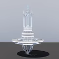 Elegant White Multi layered Decorative Tower As Outdoor Photo Spot With Ornate Design