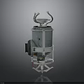 Industrial Cylindrical Equipment With Top Pipes Stable Base And Control Panel