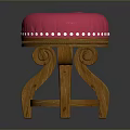 Comfortable Accent Chair With Pink Padded Seat Decorative White Trim And Wooden Legs