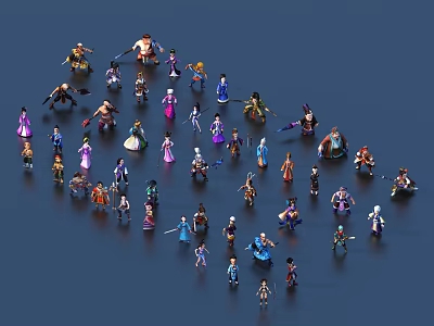 Game Characters Game Characters Toys Handmade Cartoon Animation 3d model