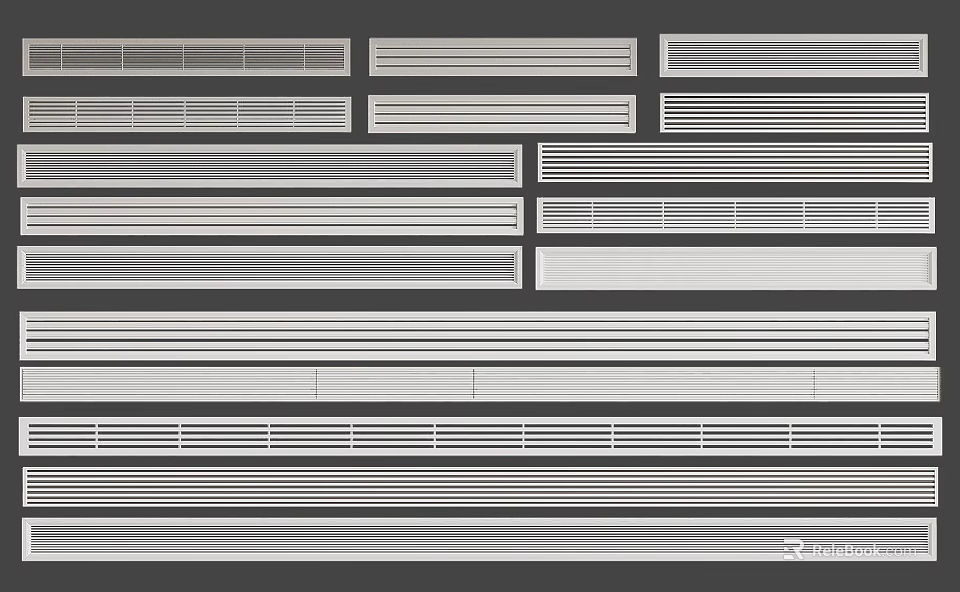 Air Conditioner Vents With Various Styles And Designs For Interior Use 3d model