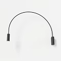 Modern Black Wall Light With Curved Design And Double Light Fixtures For Home Decor