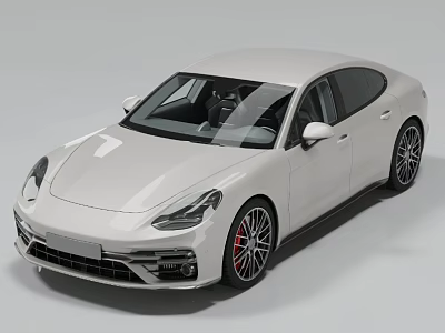 White Luxury Sedan With Sleek Aerodynamic Body And Sporty Alloy Wheels Design 3d model