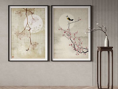 New Chinese Plant Painting Decorative Painting model