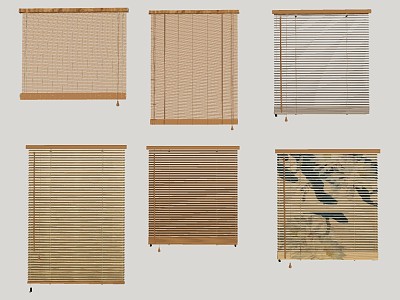 Modern venetian blinds roller blinds sunshade bamboo curtain mat curtain model