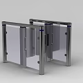 Modern Access Control Turnstile Equipment With Metal Frame And Transparent Doors