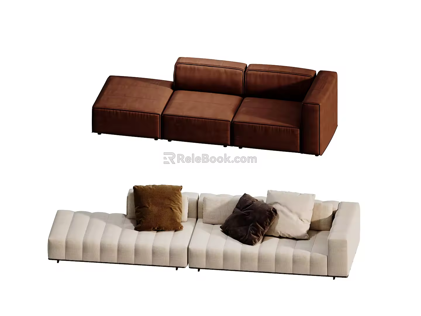 Modern Combination Sofa Multiplayer Sofa 3d model