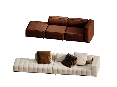 Modern Combination Sofa Multiplayer Sofa 3d model