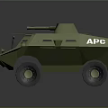 Green Armored Military Vehicle with Red Star Emblem and Number 2437 Design