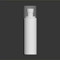 Simple White Bottle With Pump Dispenser On Smooth Reflective Surface 3d model