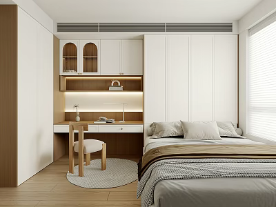 Modern Tatami Bedroom 3d model