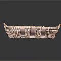 Woven Rattan Storage Basket With Oval Shape Brown Handle And Woven Texture For Home Organization