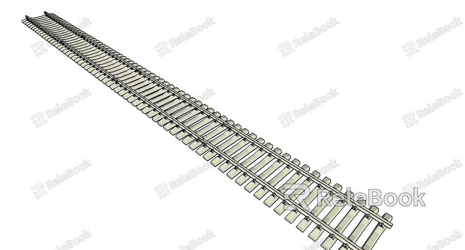 Modern Rail Train Track model