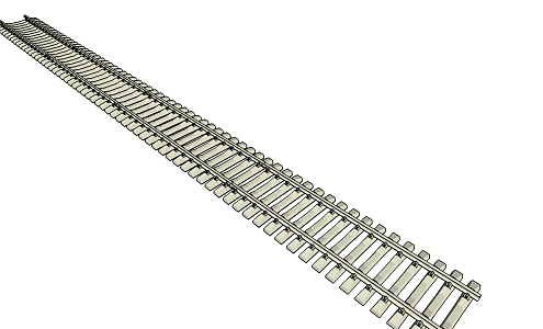 Modern Rail Train Track 3d model