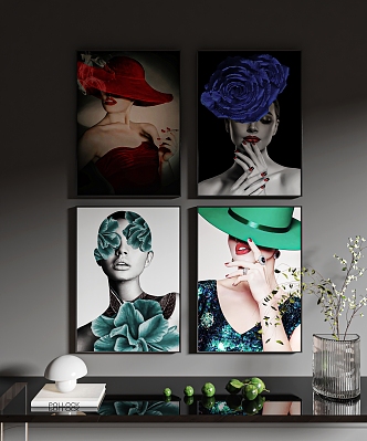 Beauty Decorative Painting Beauty Salon Special Character Decorative Painting Medical Beauty Professional Hanging Painting High-end Background Wall Hanging Painting 3d model