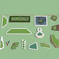 Various Designed Tree Pits With Trees And Green Plants In Urban Landscape