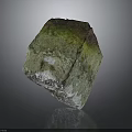 Wooden Stone Natural Raw Block With Green Brown White Color And Texture