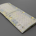 Road Safety Speed Bump With Diamond Pattern Yellow Edges And Mounting Holes