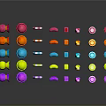 Colorful Candies With Various Shapes Vibrant Colors Lollipops And Candy Canes