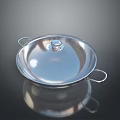 Shiny Stainless Steel Cooking Pot With Lid And Double Side Handles