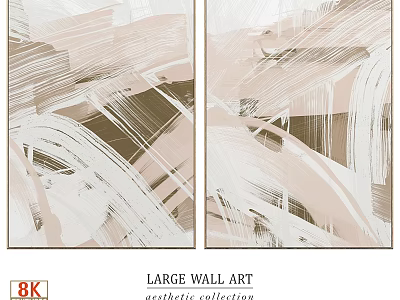 Large Abstract Wall Art Aesthetic Collection With 8K High Quality Design 3d model