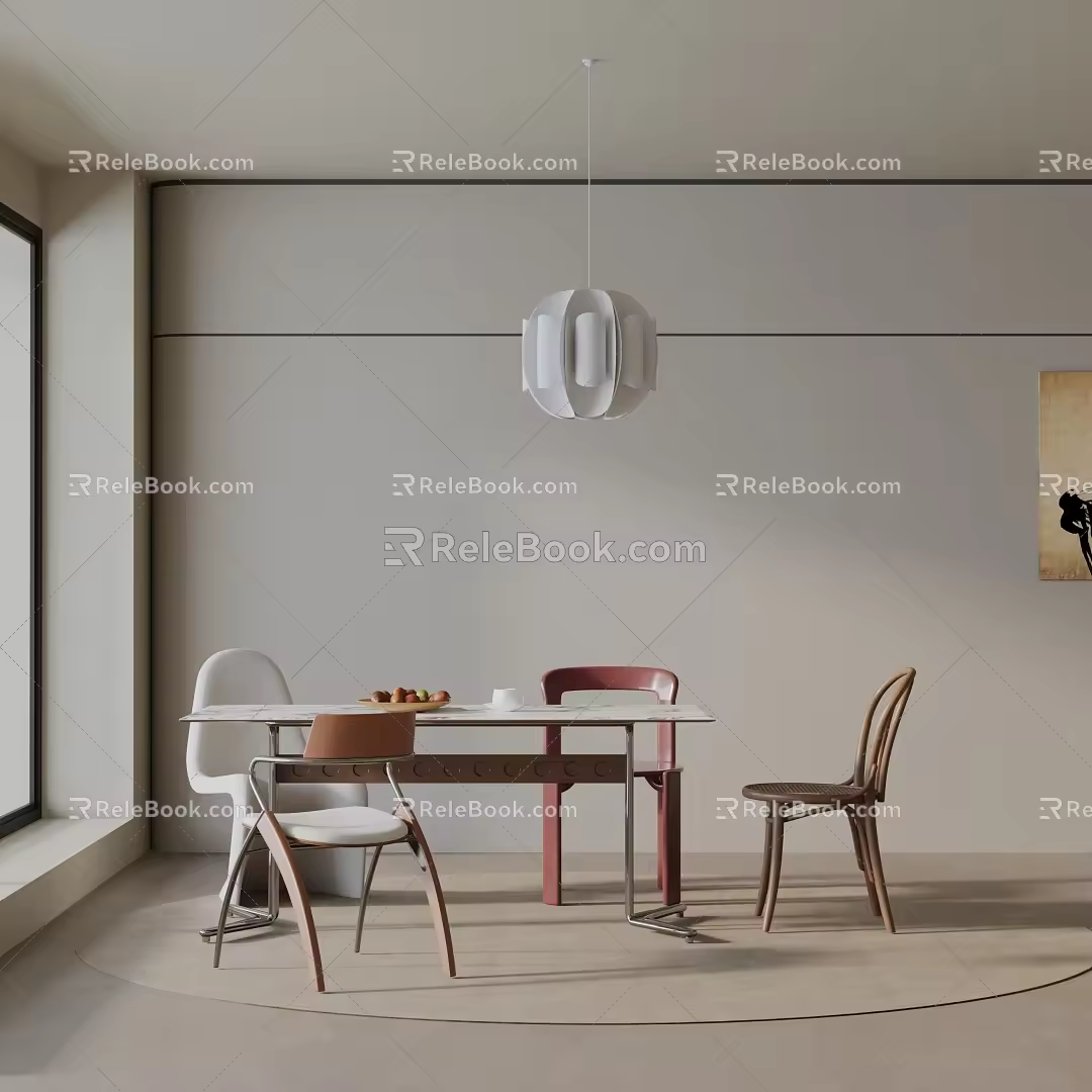 Modern table combination 3d model