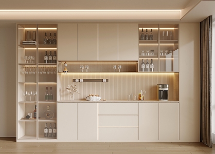 Modern Wine Cabinet 3d model