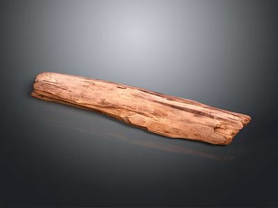 Rustic Wooden Log With Natural Grain Texture And Rough Surface For Decorative Use 3d model