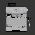 Modern Design Stainless Steel Espresso Coffee Machine With Control Panel And Pressure Gauge