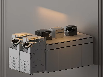 Printer office supplies 3d model