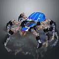 Robot Spider Robot Mecha Spider Science Fiction Spider Mechanical Spider Battery Spider Tower Defense 3d model