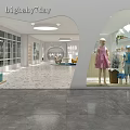 Modern Children's Clothing Store Interior With Dresses Shirts And Green Plant Decor