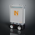 Industrial Equipment With Transparent Enclosure Orange LN Logo Black Base And Control Knobs