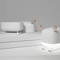 White Animal Shaped Daily Use Appliances With Small Horns And Lighting Function 3d model