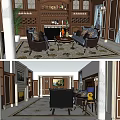 Birds Eye View Of Interior Floor Plan With Multiple Rooms Furniture And Decorative Elements