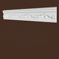 Elegant White Gypsum Cornice With Ornate Carved Patterns For Interior Decoration