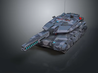 Modern Military Tank With Camouflage Armor Turret And Advanced Cannon Design 3d model