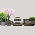 New Chinese lawn lamp garden lamp 3d model