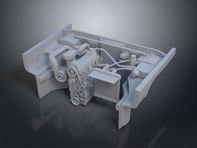 Detailed 3D Model of Tire Structure with Components and Design Features 3d model