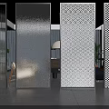 Modern Glass Room Dividers With Decorative Patterns And Frosted Design For Interior Spaces