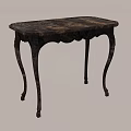 Vintage Dressing Table With Carved Metal Legs And Elegant Marble Top Design