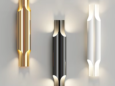 Modern Wall Lamps in Gold Black and White for Contemporary Indoor Lighting 3d model